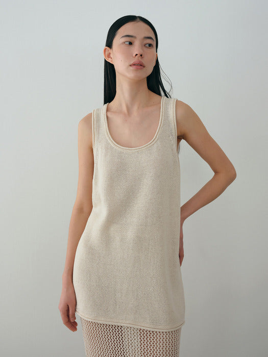 [moia] paper knit top (natural)
