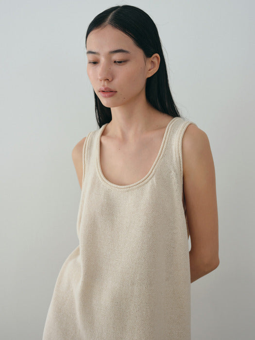 [moia] paper knit top (natural)