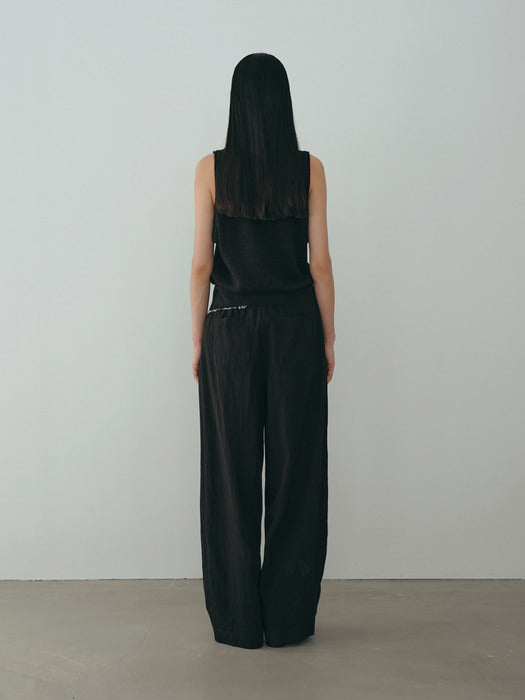 [moia] paper knit top (black)