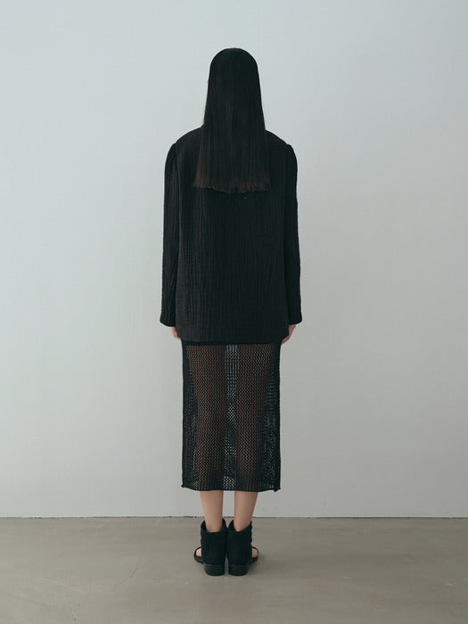 [moia] net paper skirt (black)