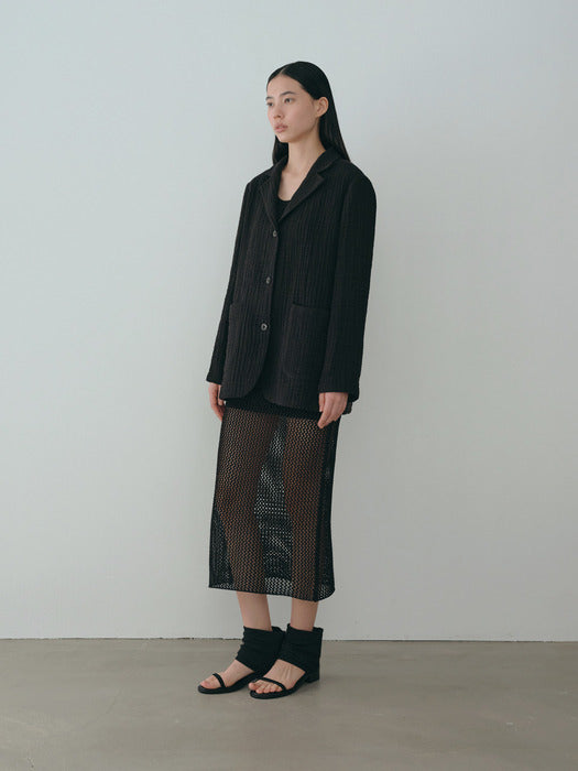 [moia] net paper skirt (black)