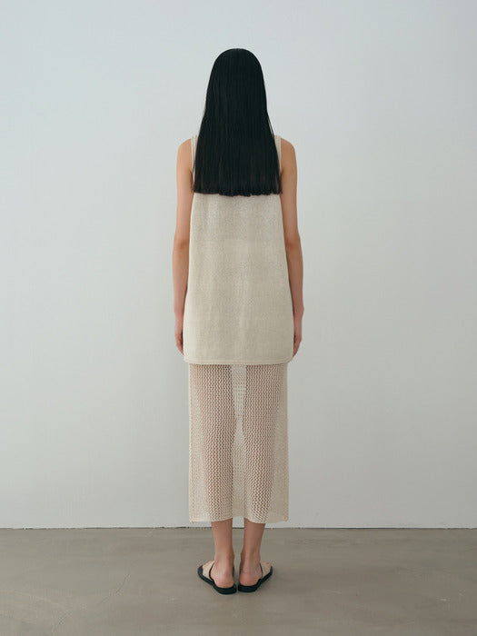 [moia] net paper skirt (natural)