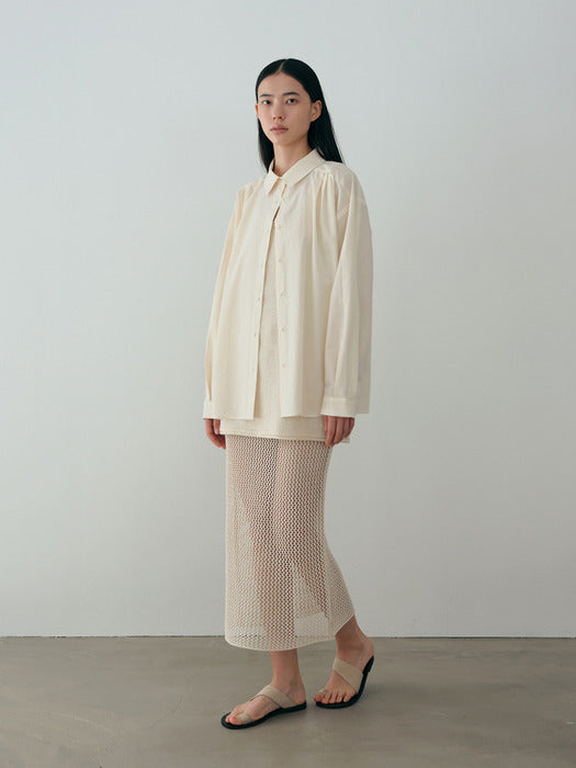 [moia] net paper skirt (natural)