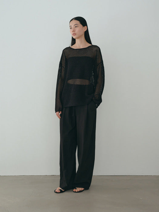 [moia] net paper round (black)