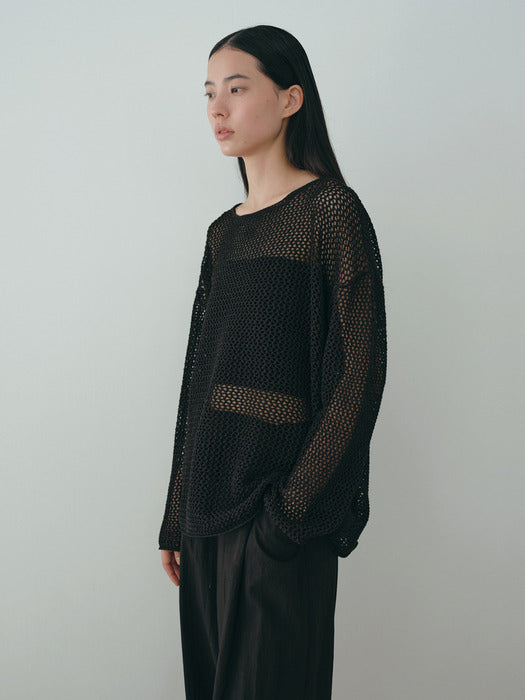 [moia] net paper round (black)