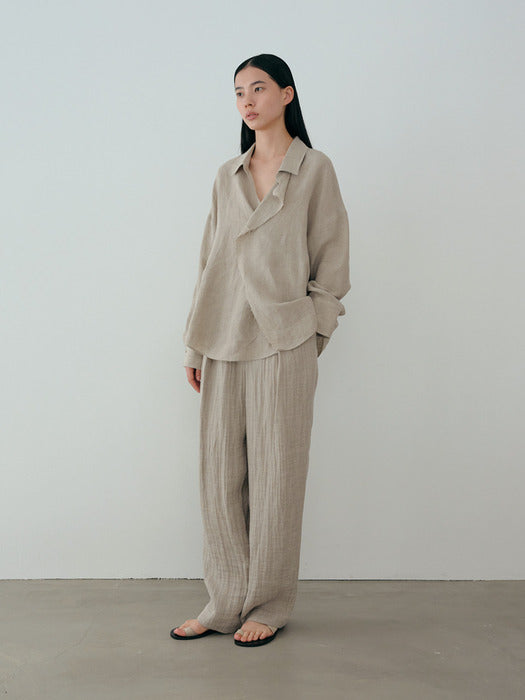 [moia] natural linen pants (beige)