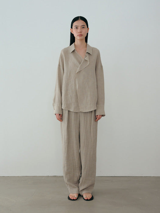 [moia] natural linen pants (beige)