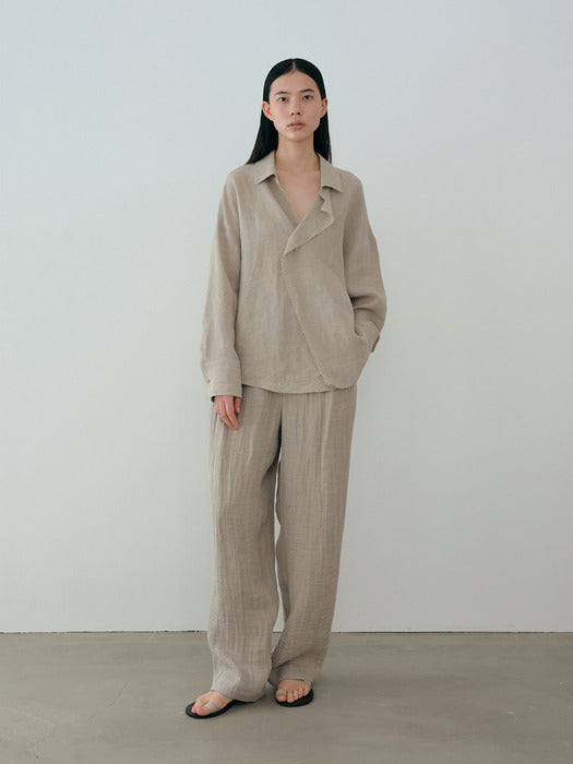 [moia] natural linen pants (beige)