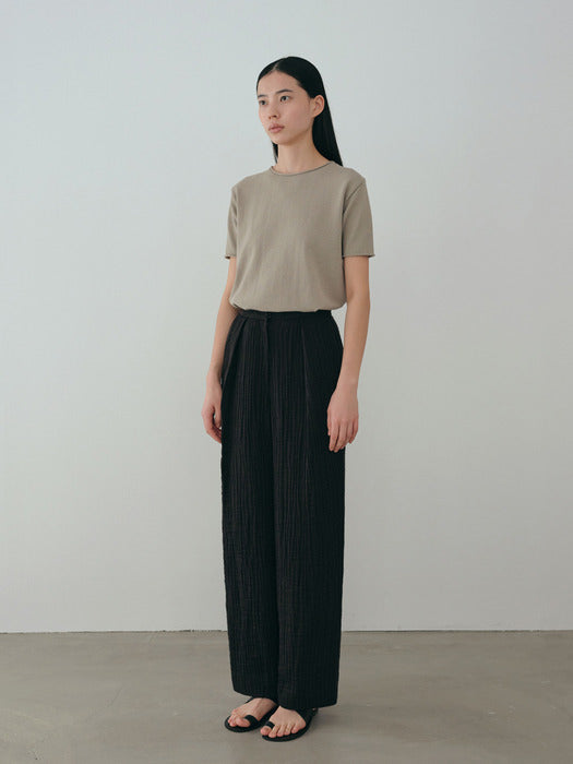 [moia] natural linen pants (black)