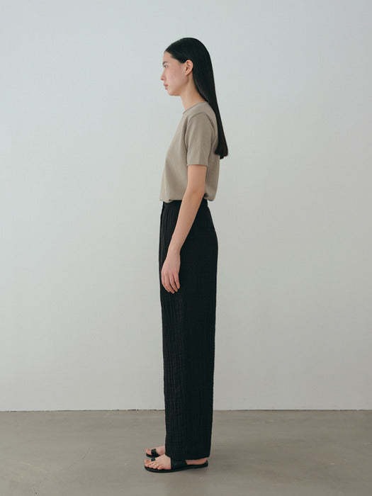 [moia] natural linen pants (black)