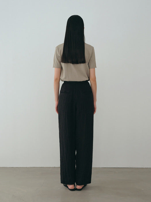 [moia] natural linen pants (black)