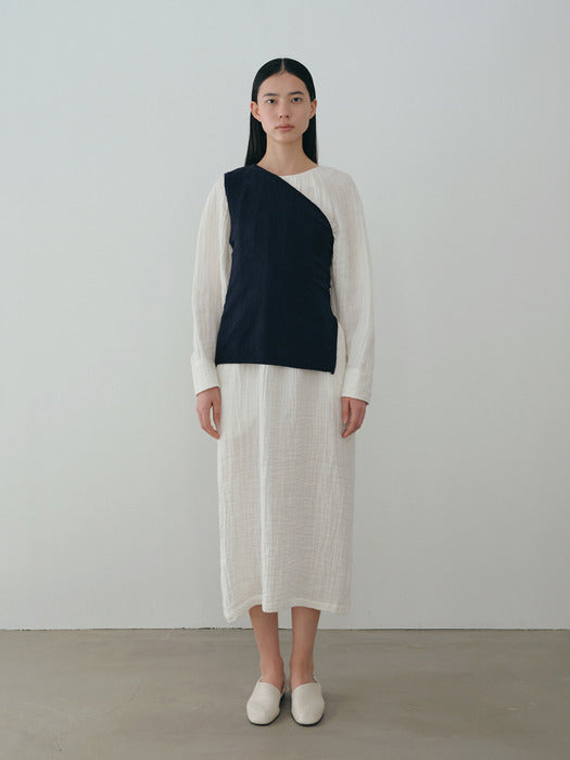 [moia] linen dress (white)