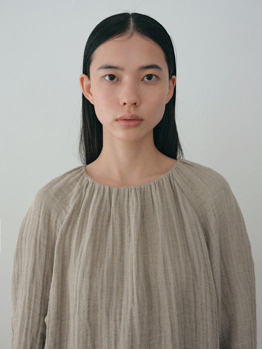 [moia] linen dress (beige)