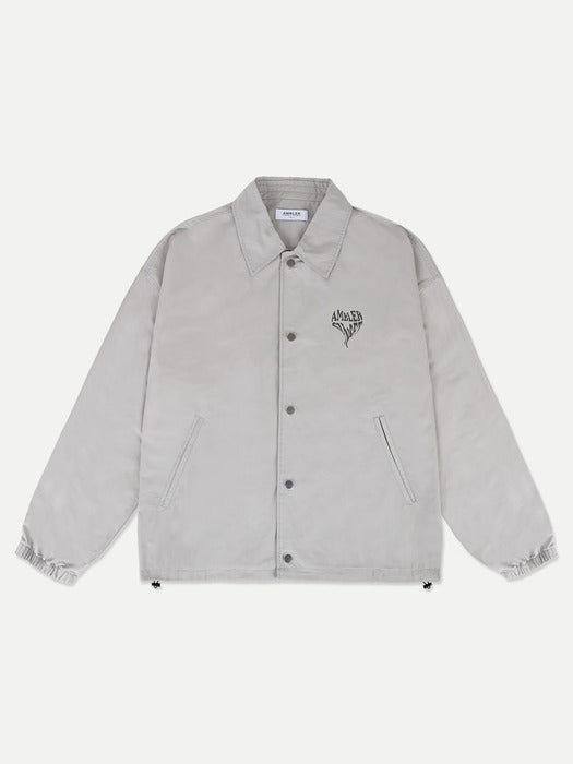 [ambler] AMBLER SUNSET Over fit Coach Jacket AOU101 (Gray)