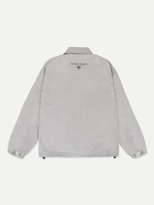 [ambler] AMBLER SUNSET Over fit Coach Jacket AOU101 (Gray)