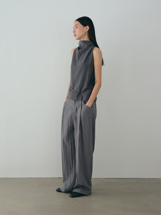 [moia] cowl sleeveless (blue stone)