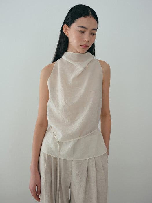 [moia] cowl sleeveless (ivory)
