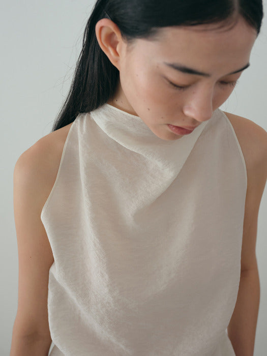 [moia] cowl sleeveless (ivory)