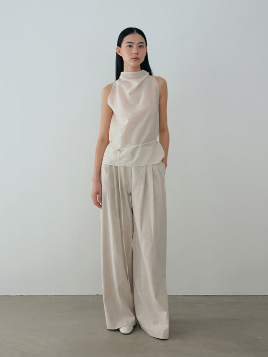 [moia] cowl sleeveless (ivory)