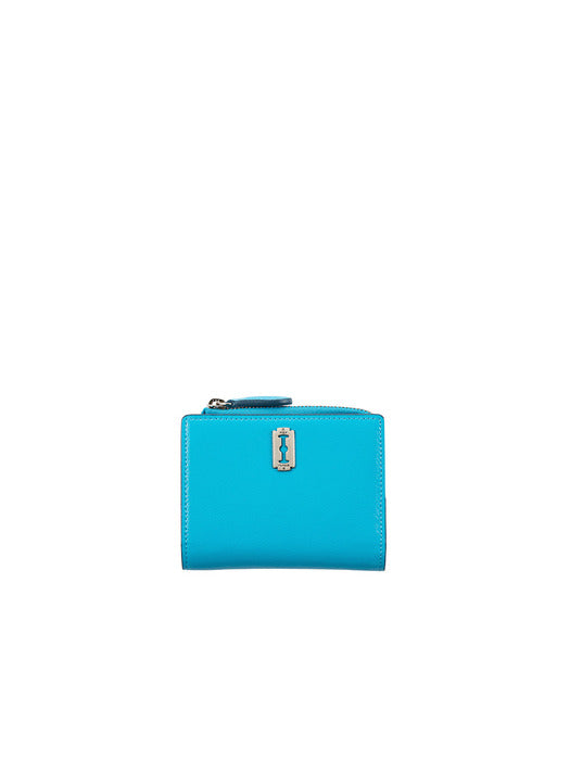 [vunque] Perfec Flip Half Wallet Cyan Blue
