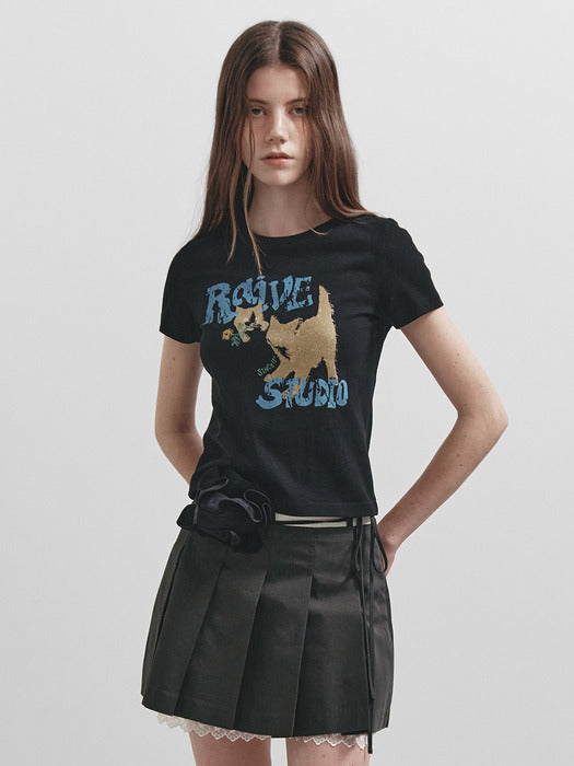 [raive] Raive Cat T-Shirt VW4ME042_3color