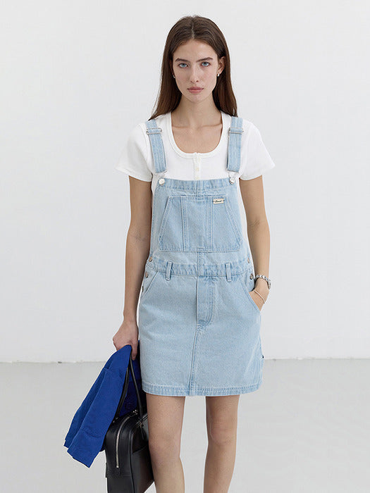 [dunst] DENIM OVERALL DRESS LIGHT BLUE_UDDR5B224B1