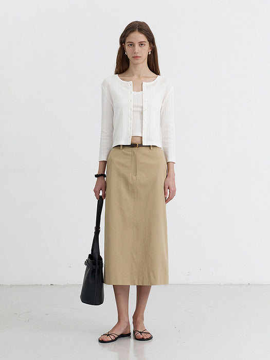 [dunst] H-LINE LONG SKIRT BEIGE_UDSK5B228I2