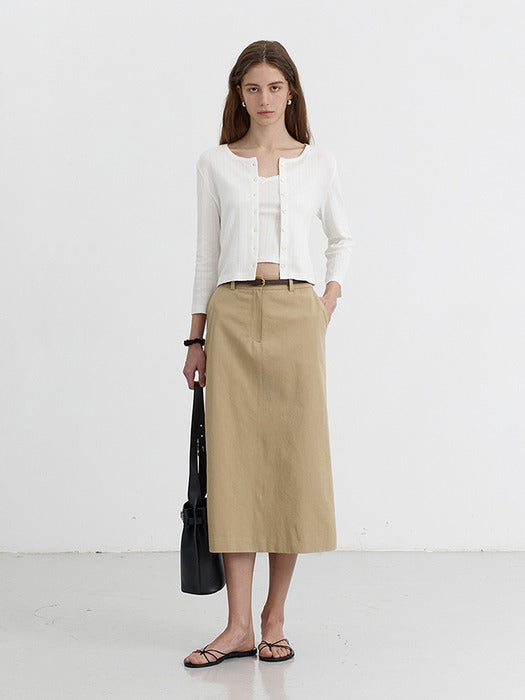 [dunst] H-LINE LONG SKIRT BEIGE_UDSK5B228I2