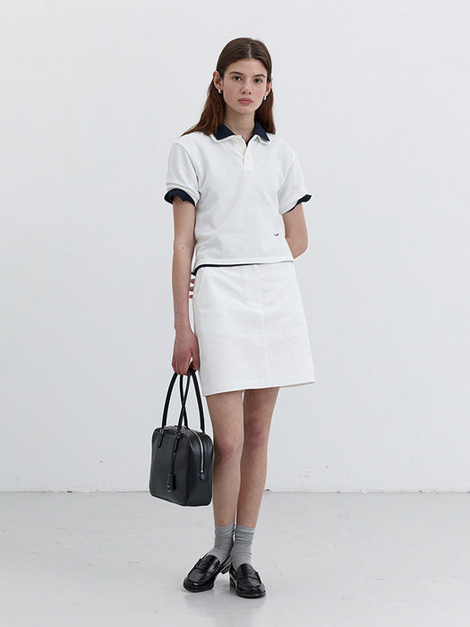 Dunst A-Line Mini Skirt White