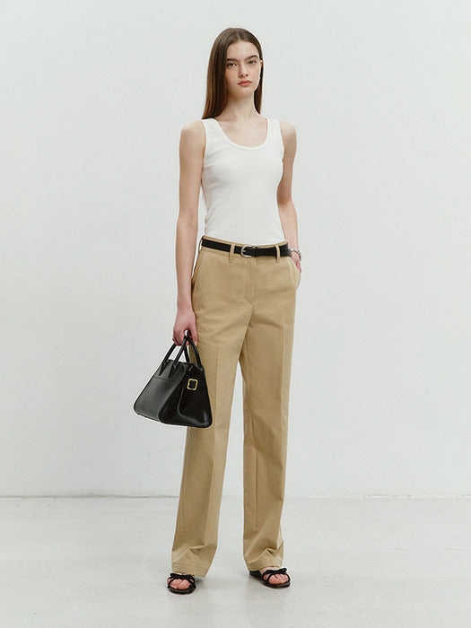 Dunst Summer Soft Chino Slacks Beige