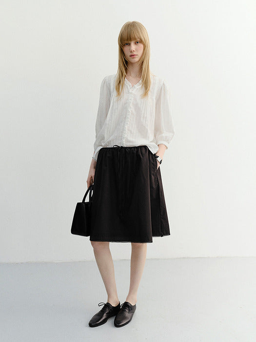 Dunst Jane Frill Blouse White