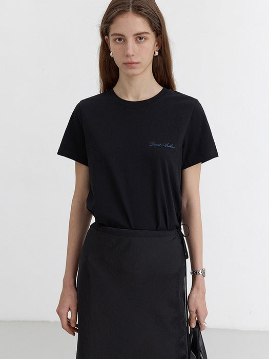 [dunst] ESSENTIAL LOGO T-SHIRT BLACK_UDTS5B227BK