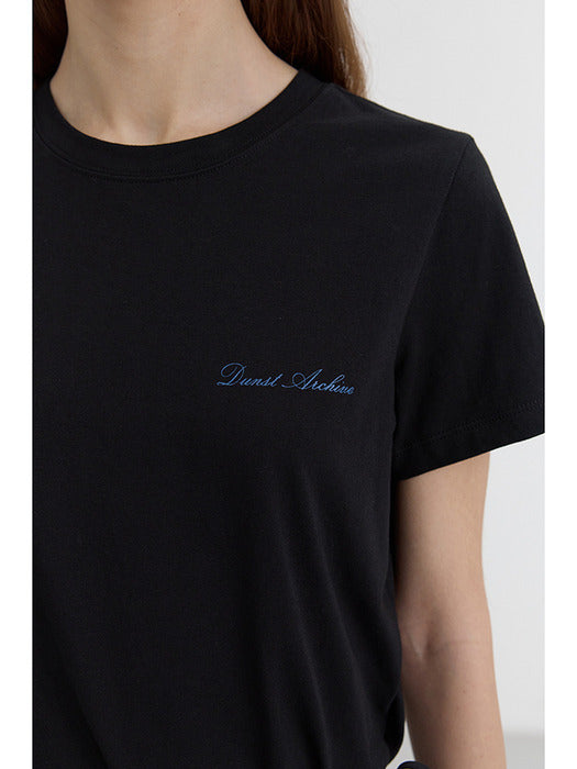 [dunst] ESSENTIAL LOGO T-SHIRT BLACK_UDTS5B227BK