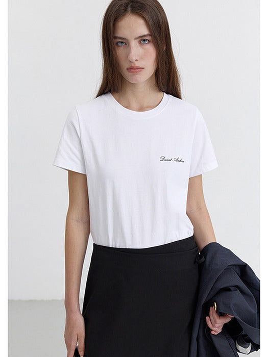 [dunst] ESSENTIAL LOGO T-SHIRT WHITE_UDTS5B227WT