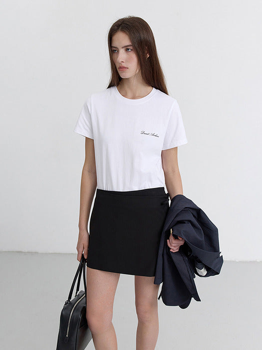 [dunst] ESSENTIAL LOGO T-SHIRT WHITE_UDTS5B227WT