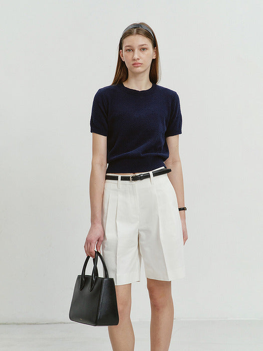 Dunst Summer Cotton Crew Neck Knit Navy
