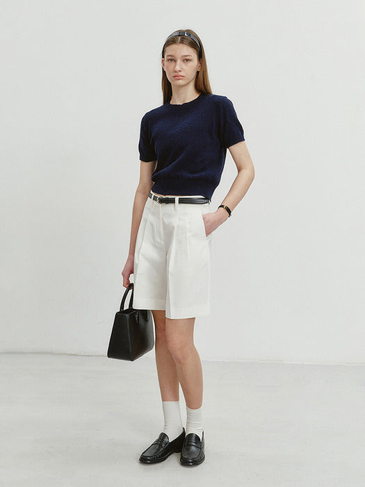 Dunst Summer Cotton Crew Neck Knit Navy