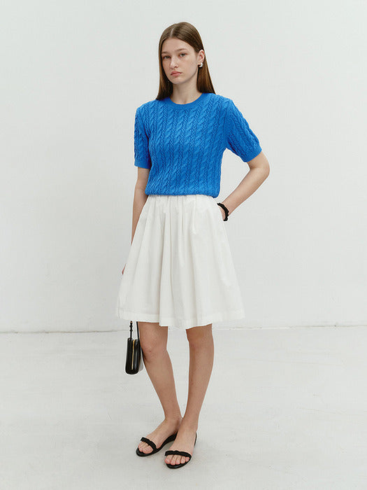 Dunst Summer Cotton Cable Knit Blue
