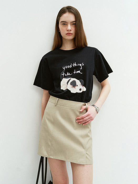 Dunst Unisex Puppy T-Shirt Black