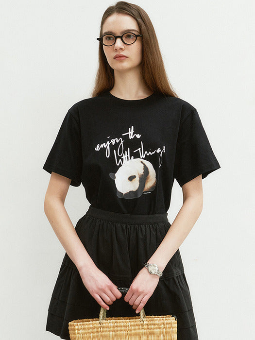 Dunst Unisex Panda T-Shirt Black