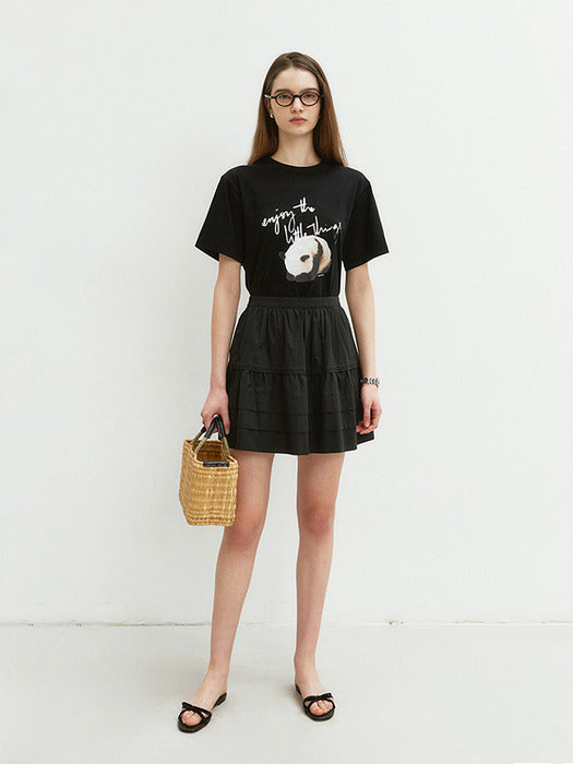 Dunst Unisex Panda T-Shirt Black