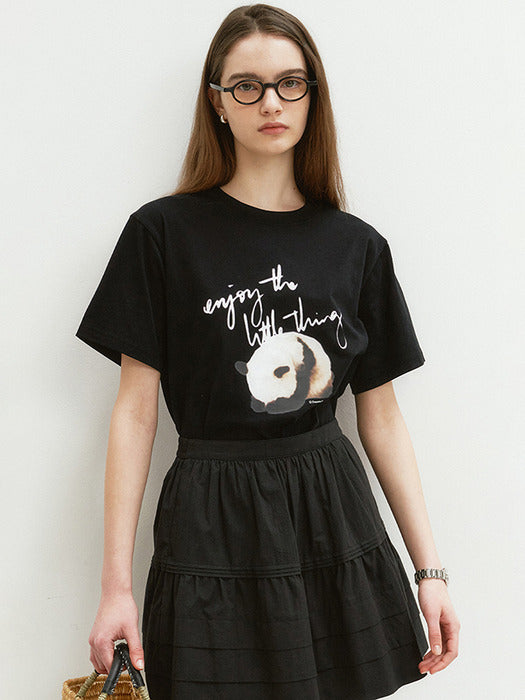 Dunst Unisex Panda T-Shirt Black