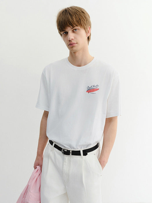 Dunst Unisex Summer Holiday Surf Board T-Shirt Off White