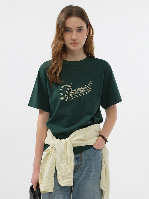 Dunst Unisex Chain Logo T-Shirt Green