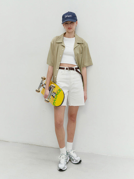 Dunst Open Collared Out-Pocket Shirt Soft Khaki
