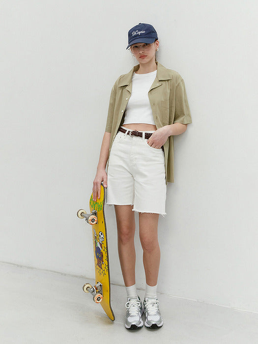Dunst Open Collared Out-Pocket Shirt Soft Khaki