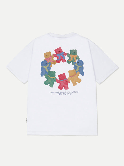 [ambler] Round&Dance Over fit T-Shirts AS1112 (White)