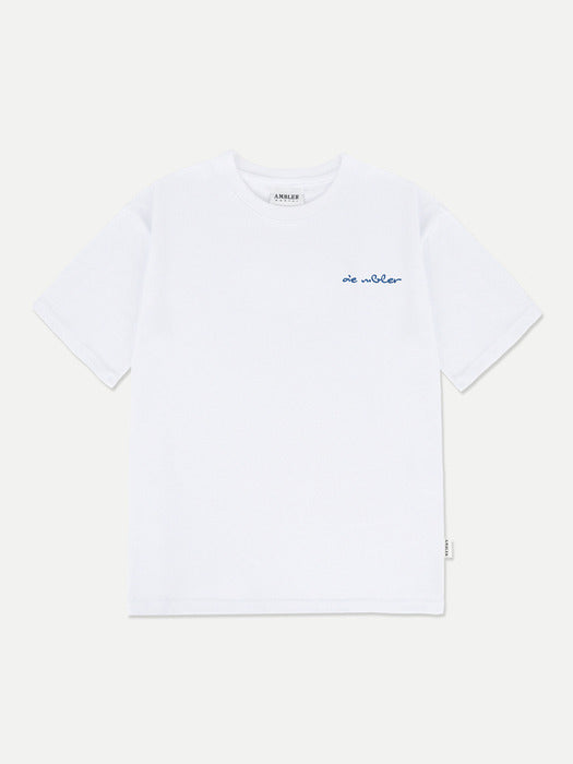 [ambler] Round&Dance Over fit T-Shirts AS1112 (White)