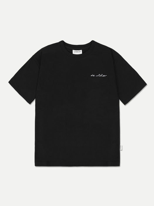 [ambler] Round&Dance Over fit T-Shirts AS1112 (Black)