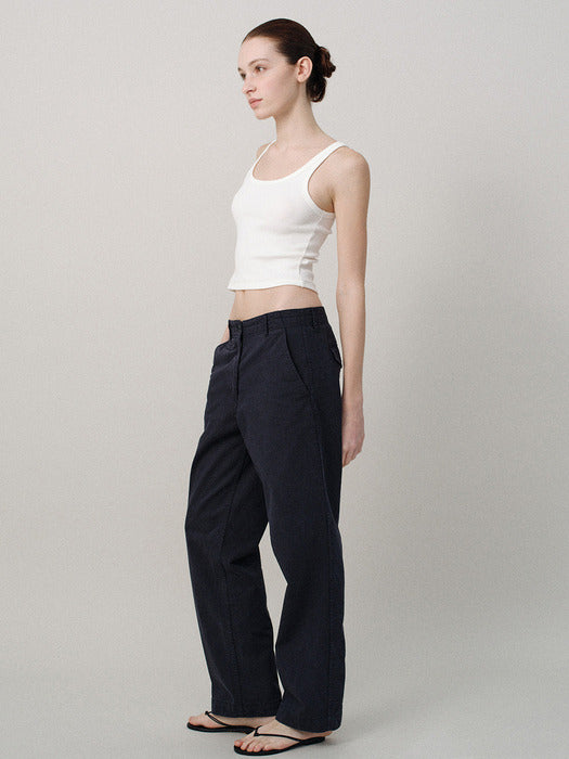 [nothing written] Curved rib tank (White)